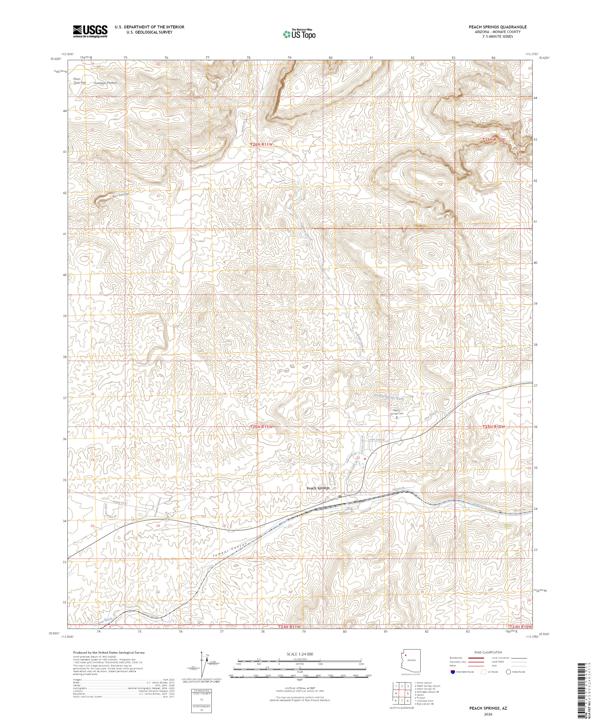 Peach Springs topographic map thumbnail