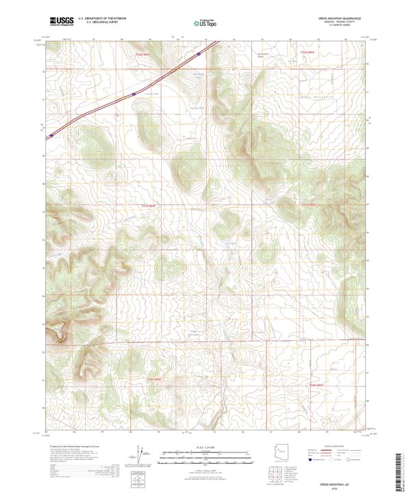 Cross Mountain topographic map thumbnail