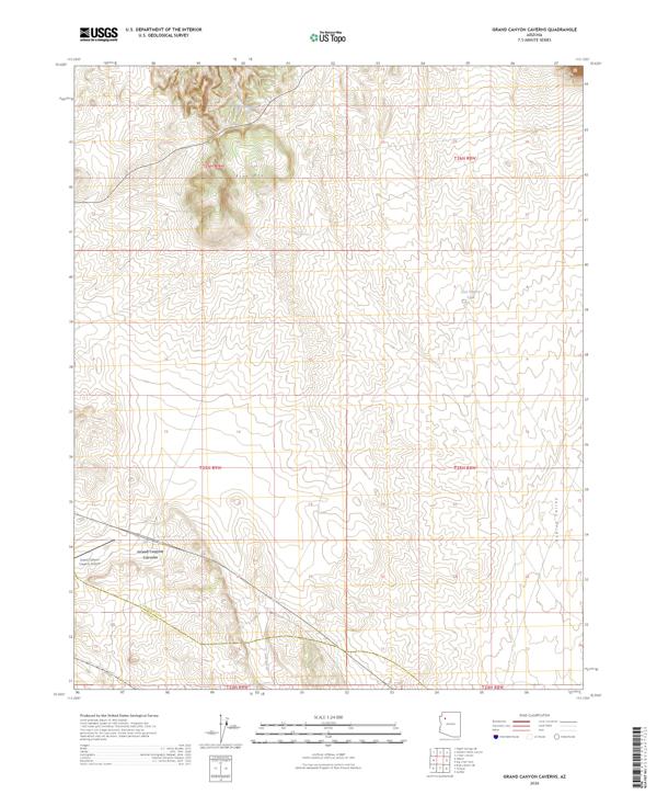 Grand Canyon Caverns topographic map thumbnail