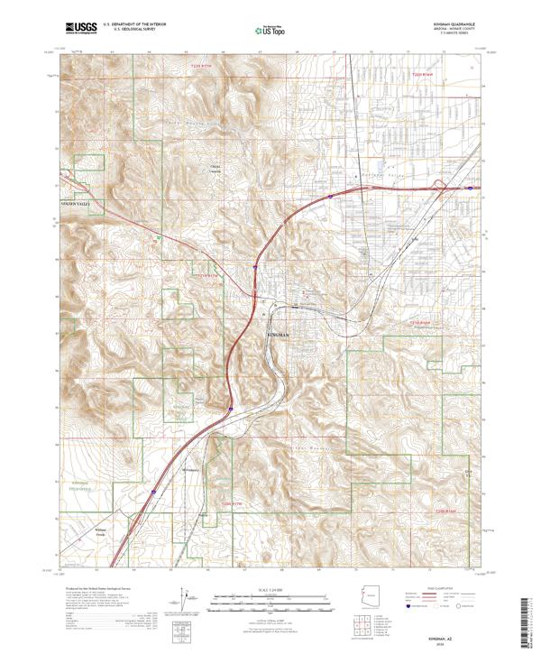 Kingman topographic map thumbnail