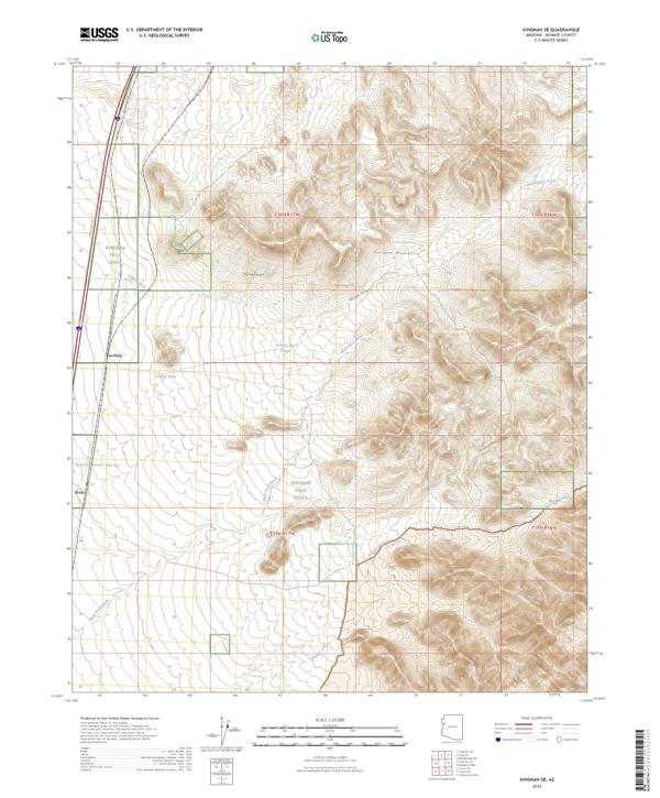 Kingman SE topographic map thumbnail