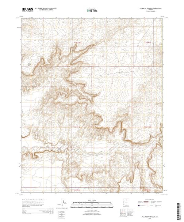 Pillars of Hercules topographic map thumbnail