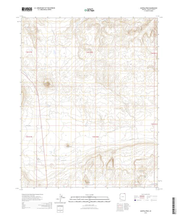 Agathla Peak topographic map thumbnail