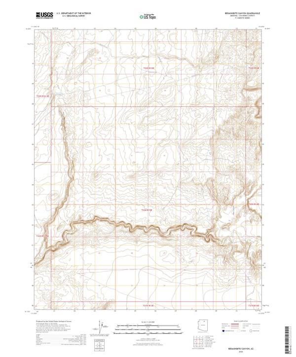 Begashibito Canyon topographic map thumbnail