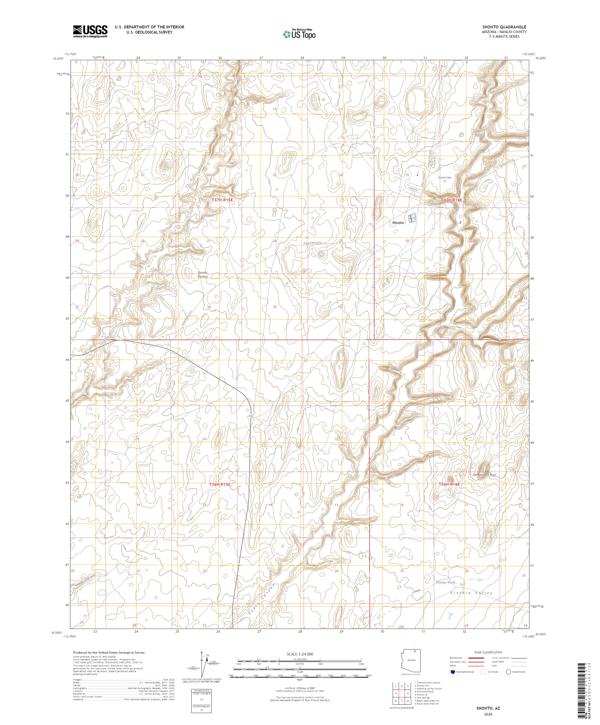 Shonto topographic map thumbnail