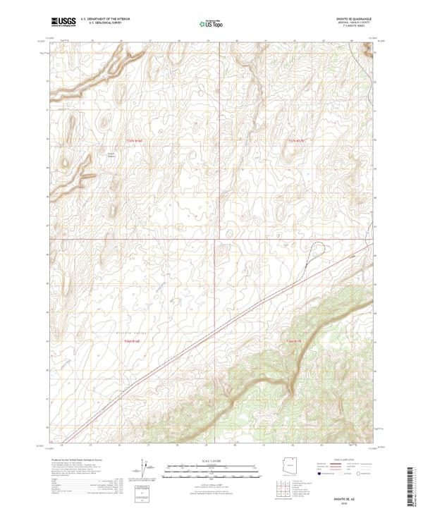Shonto SE topographic map thumbnail