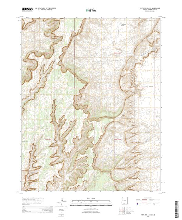 Keet Seel Canyon topographic map thumbnail