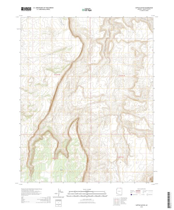 Cattle Canyon topographic map thumbnail