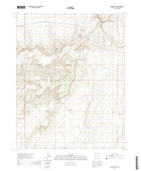 Square Butte topographic map thumbnail