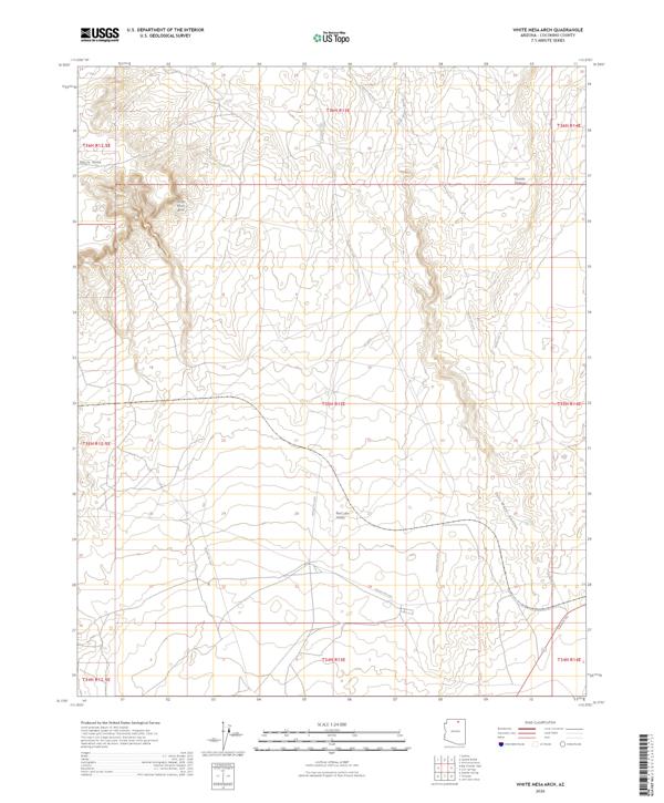 White Mesa Arch topographic map thumbnail