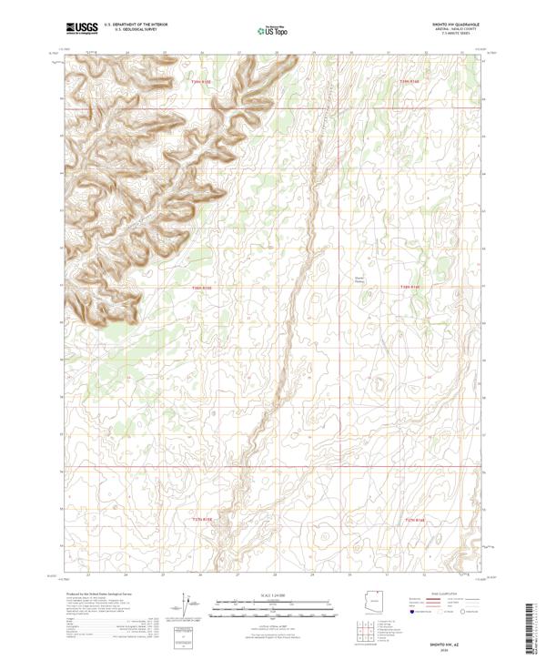 Shonto NW topographic map thumbnail