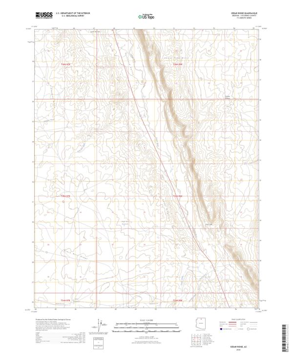 Cedar Ridge topographic map thumbnail