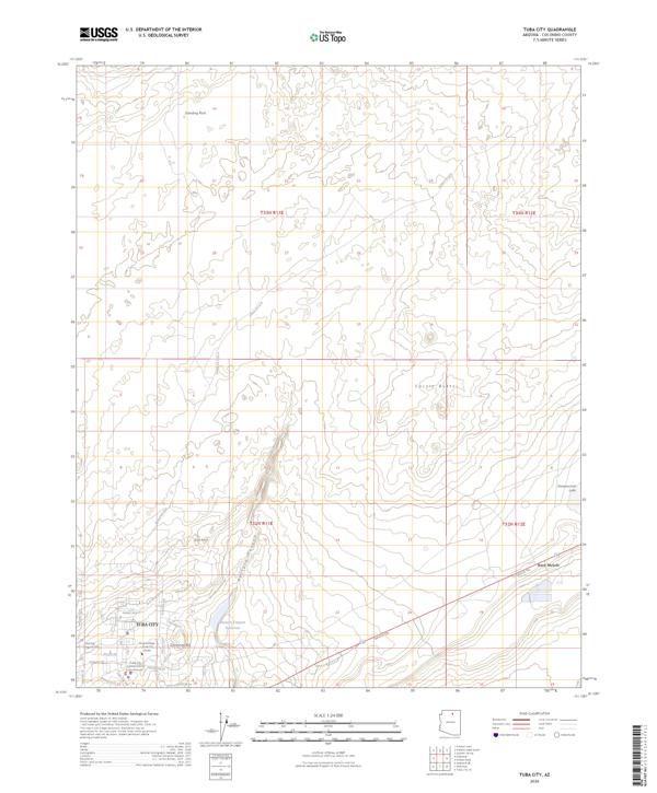 Tuba City topographic map thumbnail
