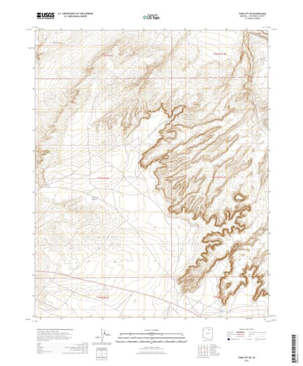 Tuba City SE topographic map thumbnail