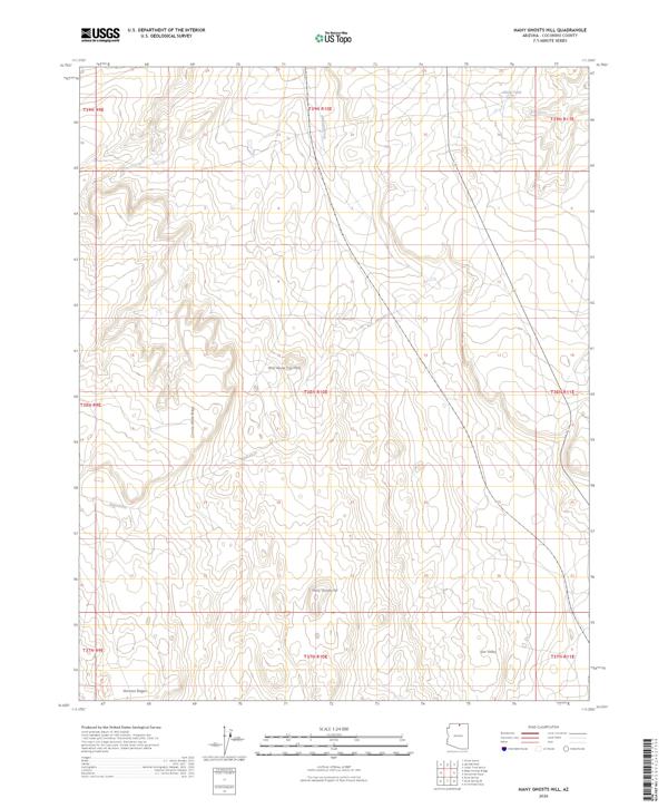 Many Ghosts Hill topographic map thumbnail