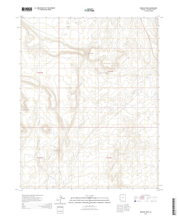 Bodaway Mesa topographic map thumbnail