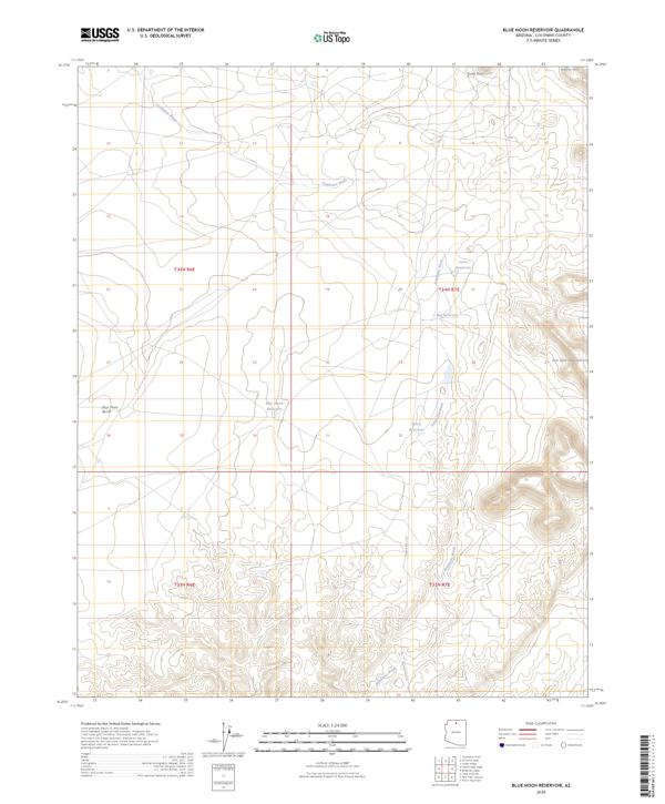 Blue Moon Reservoir topographic map thumbnail