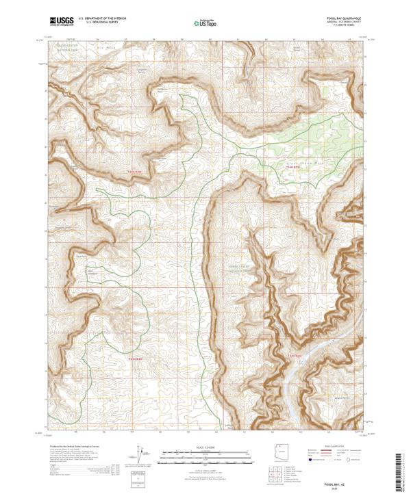 Fossil Bay topographic map thumbnail