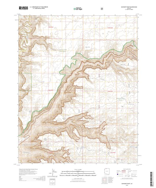 Gunsight Point topographic map thumbnail