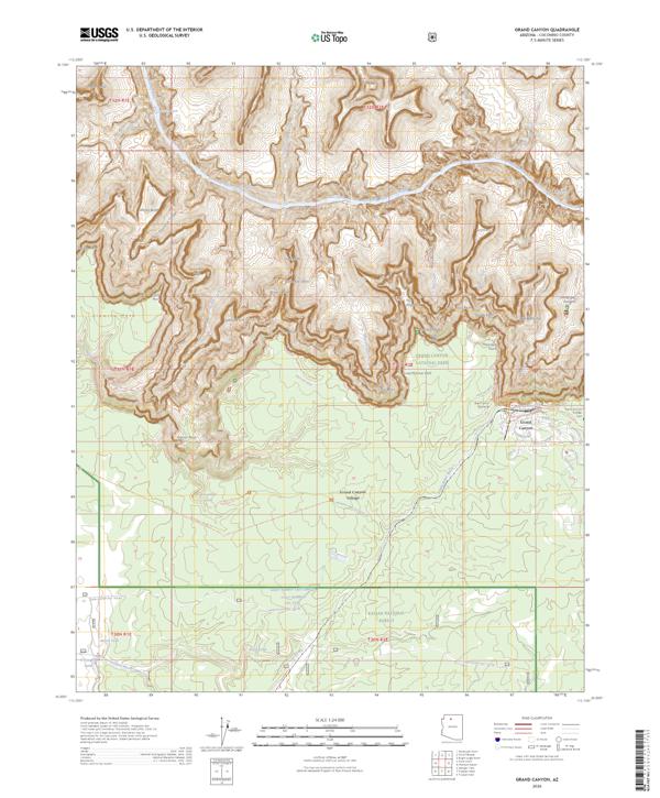 Grand Canyon topographic map thumbnail