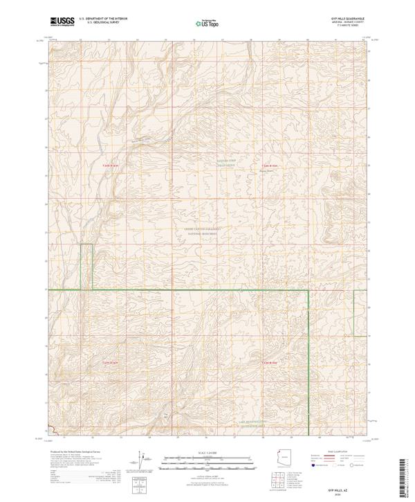 Gyp Hills topographic map thumbnail