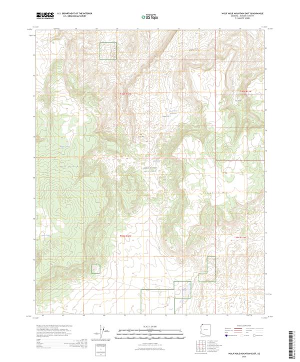 Wolf Hole Mountain East topographic map thumbnail