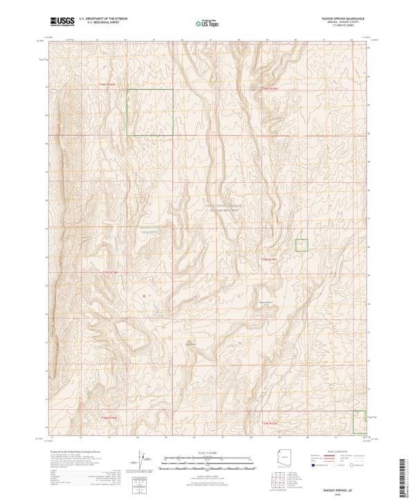 Pakoon Springs topographic map thumbnail
