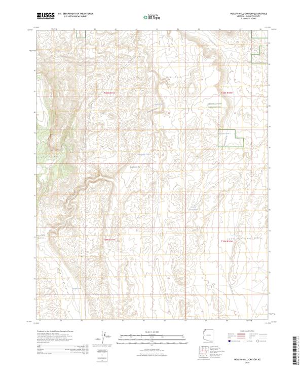 Hole-n-Wall Canyon topographic map thumbnail