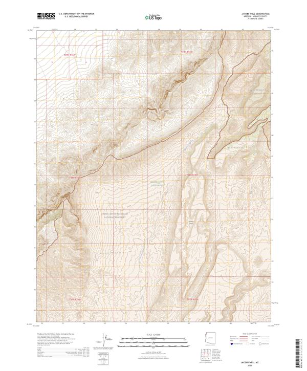 Jacobs Well topographic map thumbnail