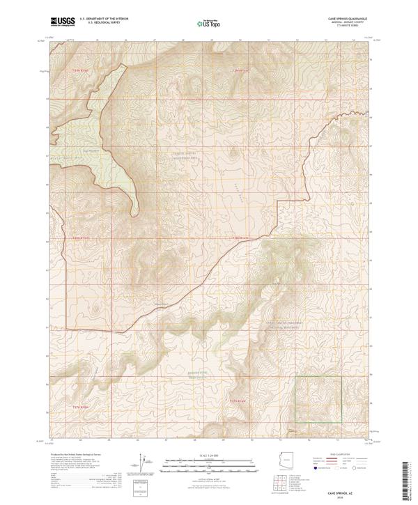Cane Springs topographic map thumbnail