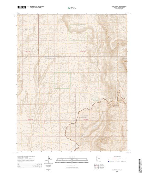 Cane Springs SE topographic map thumbnail