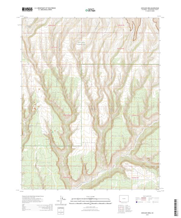 Moccasin Mesa 2026 topographic map thumbnail