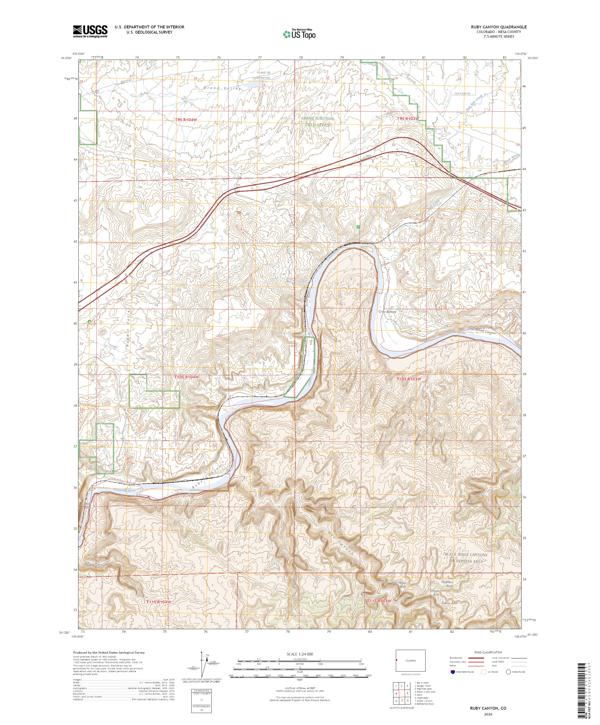 Ruby Canyon 2026 topographic map thumbnail