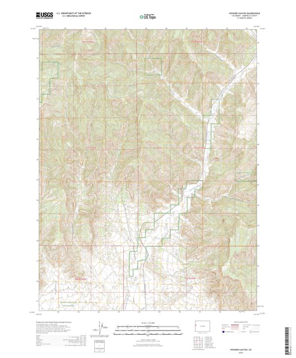 Howard Canyon topographic map thumbnail