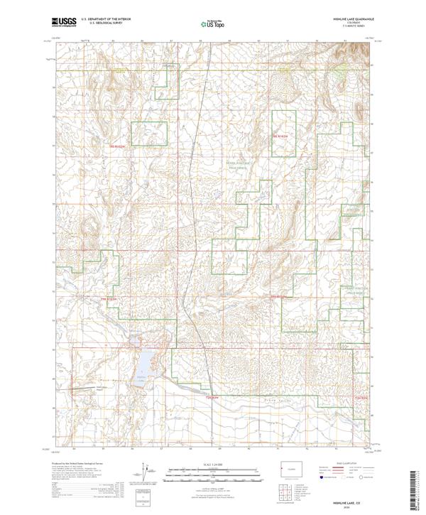 Highline Lake topographic map thumbnail