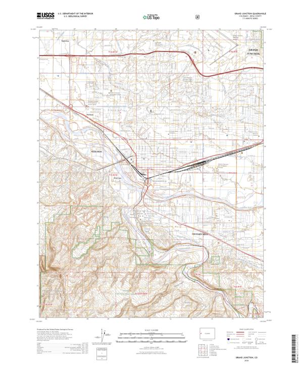 Grand Junction topographic map thumbnail