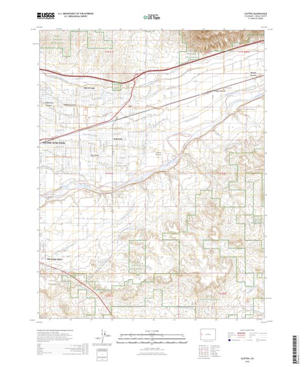 Clifton topographic map thumbnail