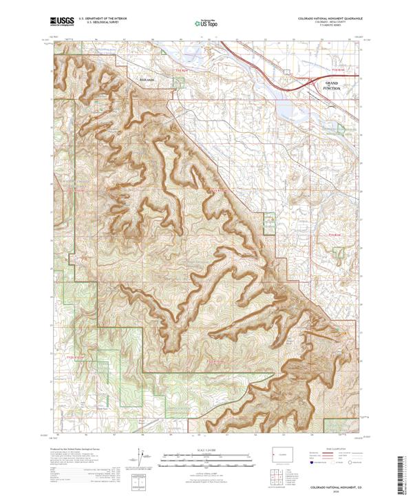 Colorado National Monument topographic map thumbnail
