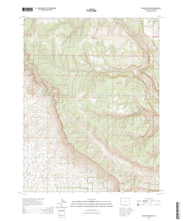 Round Mountain topographic map thumbnail