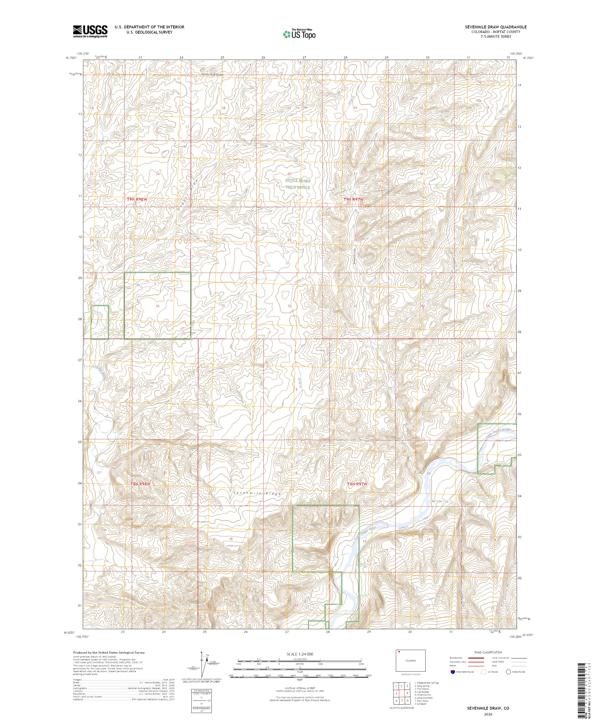 Sevenmile Draw topographic map thumbnail