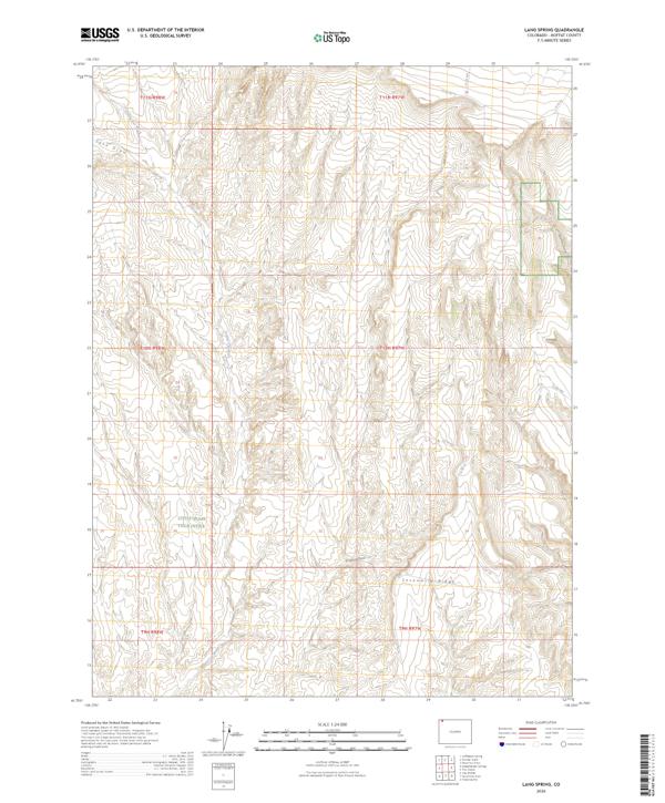 Lang Spring topographic map thumbnail