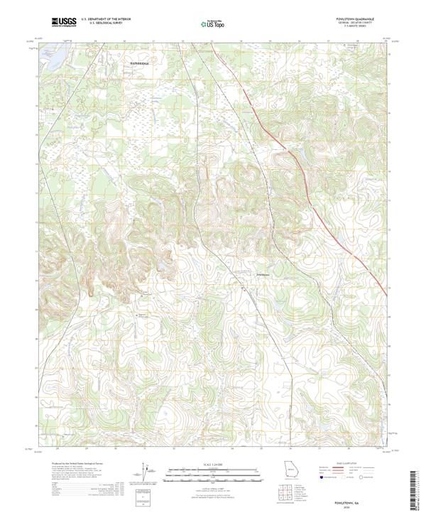 Fowlstown topographic map thumbnail