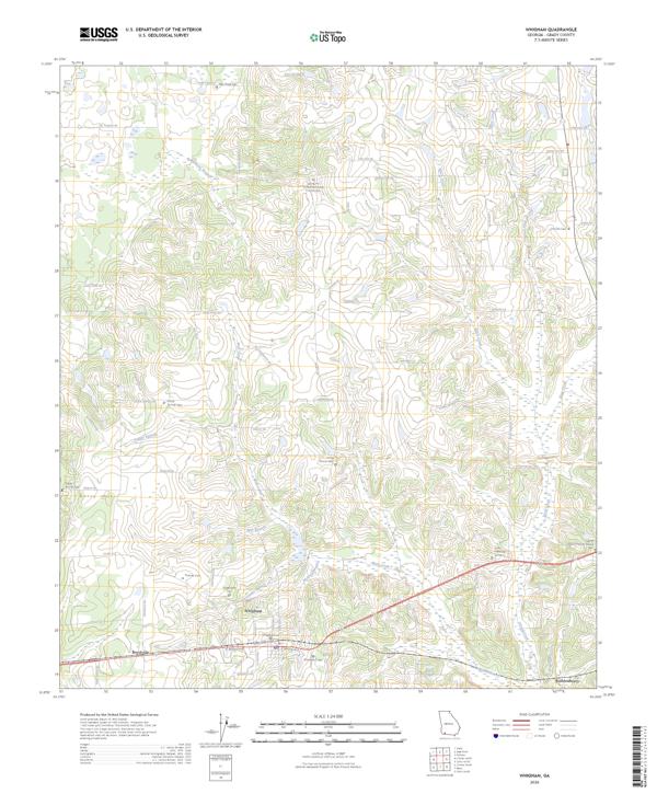 Whigham 2026 topographic map thumbnail