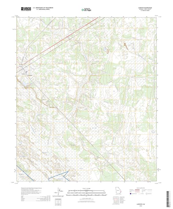 Ludowici 2026 topographic map thumbnail