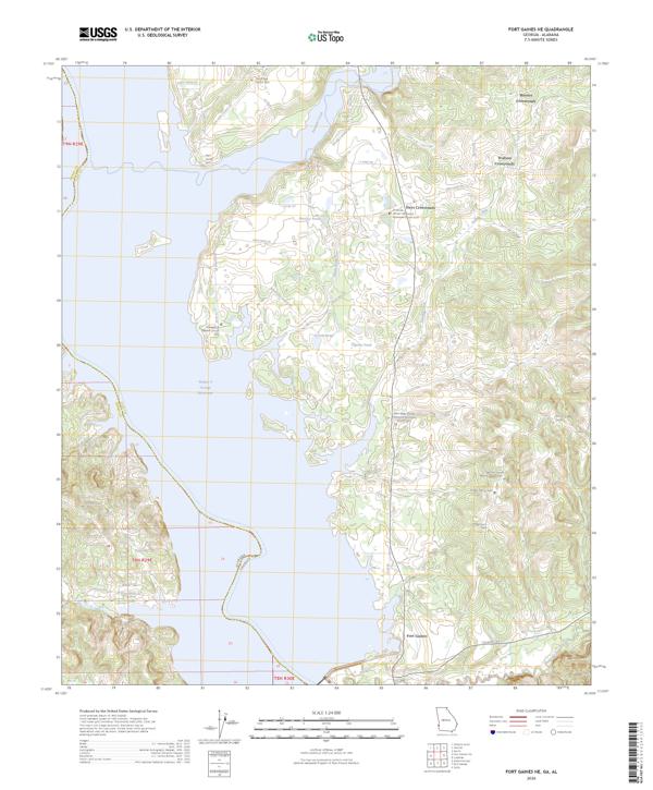 Fort Gaines NE topographic map thumbnail