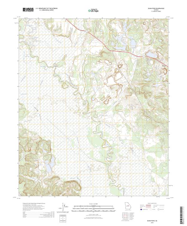 Gumm Pond topographic map thumbnail