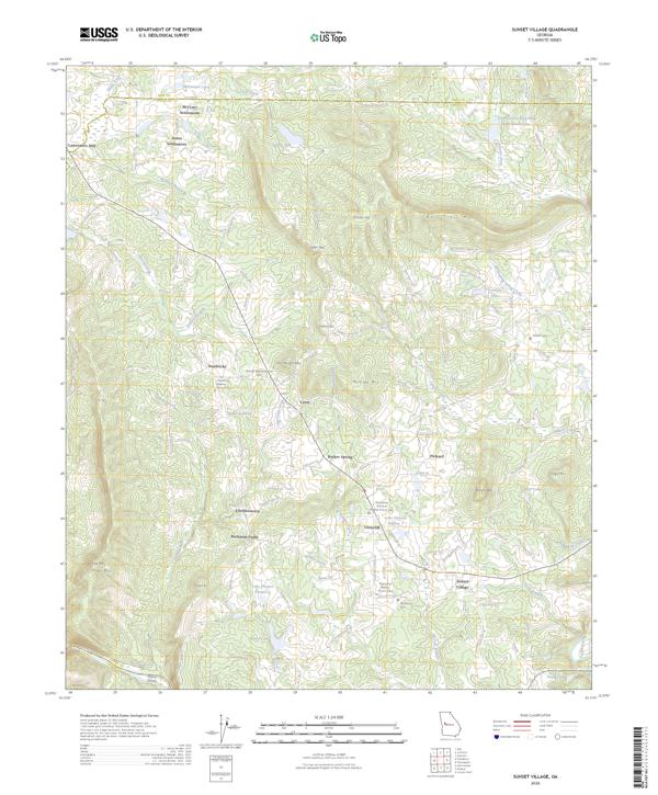 Sunset Village topographic map thumbnail