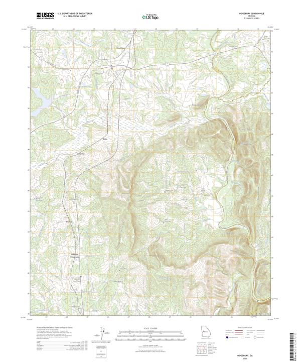 Woodbury 2026 topographic map thumbnail