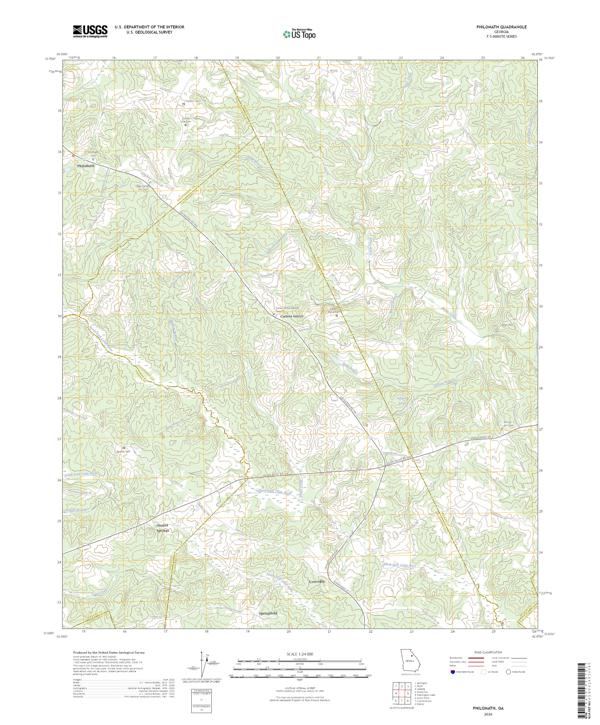 Philomath 2026 topographic map thumbnail