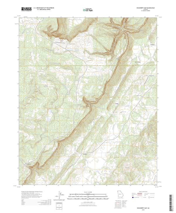 Dougherty Gap topographic map thumbnail